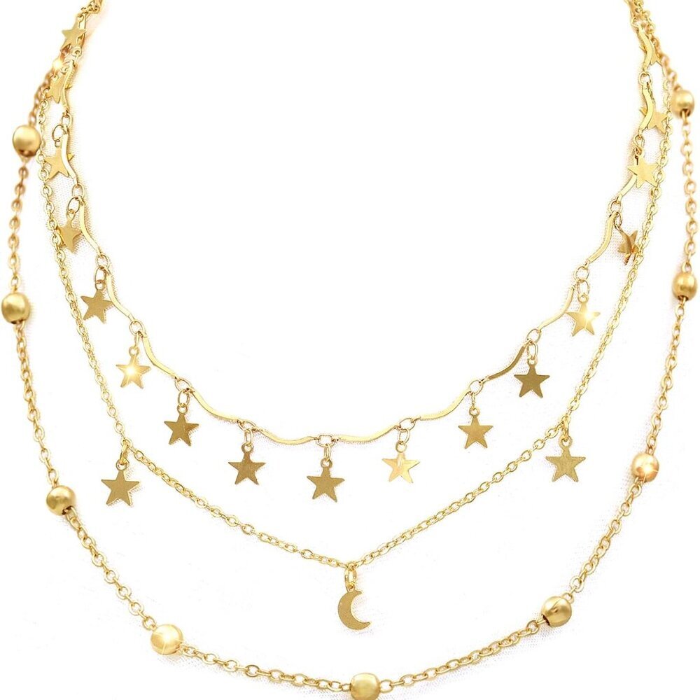 Choker Necklace Set Multilayer Layers Chain Clavicle Necklace Jewelry for Women